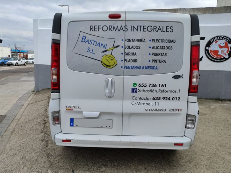 Vinilo mixto para furgoneta Serigrafía y Rotulación Mentor Valladolid Castilla y León